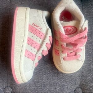 Adidas Kids Campus Sneakers in Pink and White